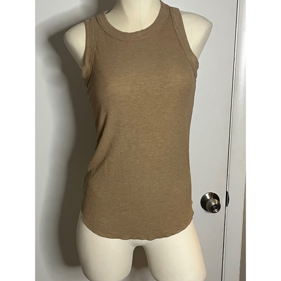 nwt womens tank top by nostalgia brown ribbed preshrunk size small - Picture 7 of 9